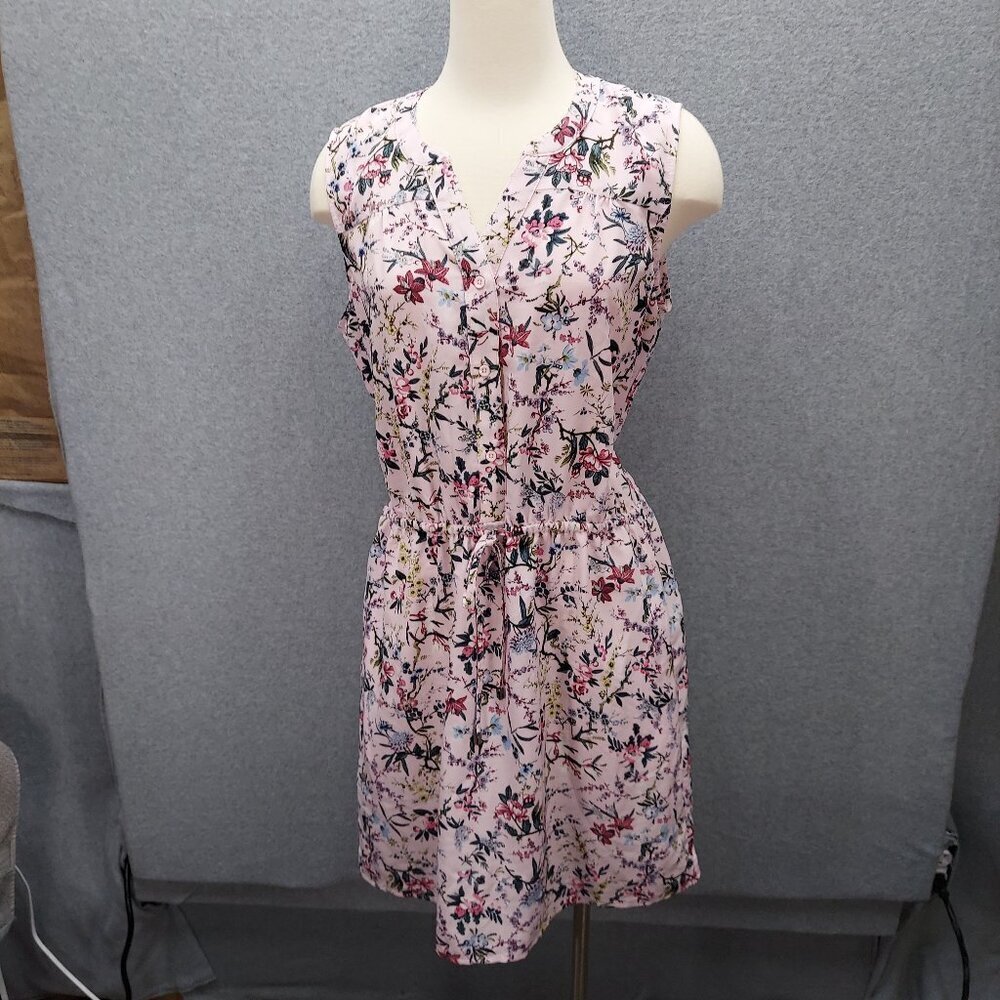 Catherine Malandrino Pink Floral Sleeveless Midi Dress